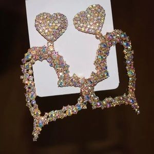 Rhinestone Heart Earrings